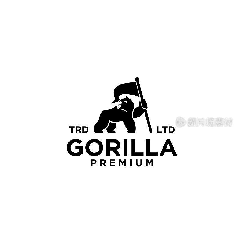 Premium gorilla矢量设计